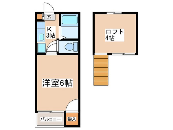 サンラーク三条Aの物件間取画像